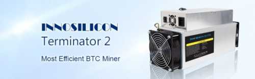 Innosilicon Terminator 2 (T2) Miner — это новый майнер SHA256 ASIC для майнинга биткойнов (BTC) и других криптовалют с использованием того же алгоритма, который использует технологический процесс 10nm при производстве чипов.. Это не первый асик, использующий этот процесс, но, без сомнения, это следующий шаг для достижения более высокой производительности и снижения энергопотребления. Согласно официальным характеристикам устройства, Innosilicon Терминатор 2 ASIC Miner способен выдавать 17.2 TH/s при энергопотреблении примерно 1570W. Характеристики: Компания Innosilicon анонсировала Terminator 2 Bitcoin ASIC Miner | INFBusiness